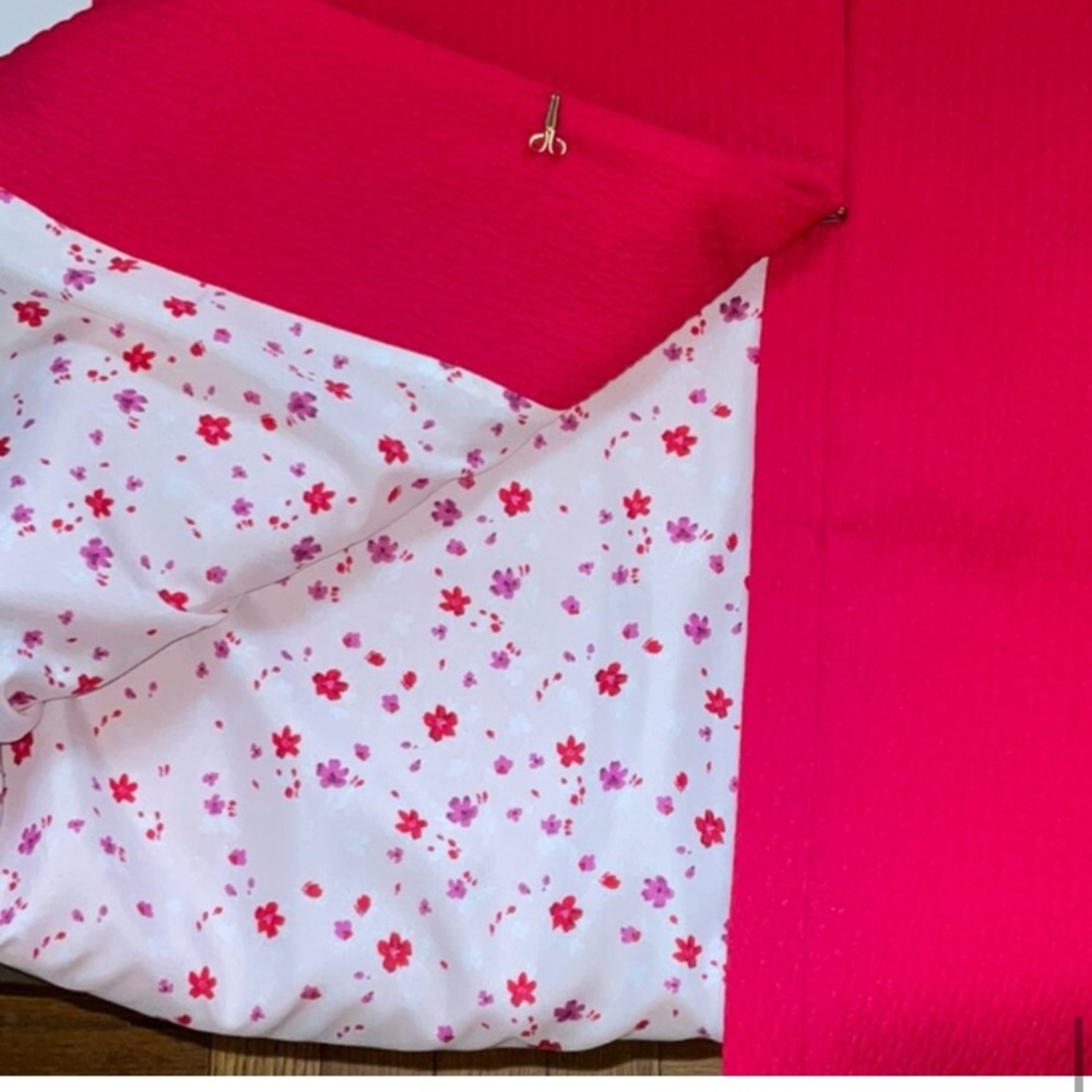 ELLE • Chic Pink Ruffle 3/4 Sleeve Jacket - Picture 5 of 12